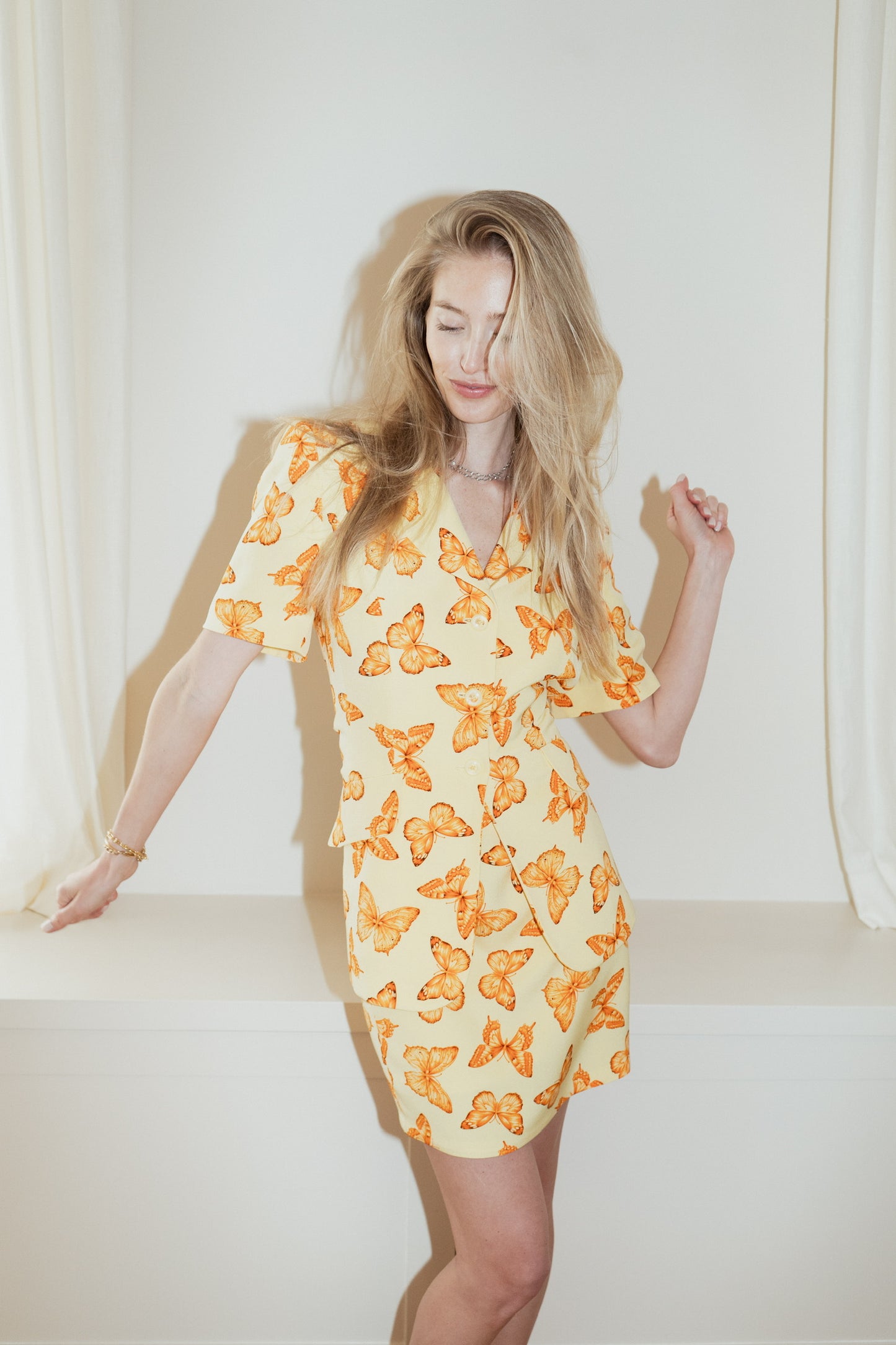 Escada by Margaretha Ley Butterfly Skirt Suit 1990s