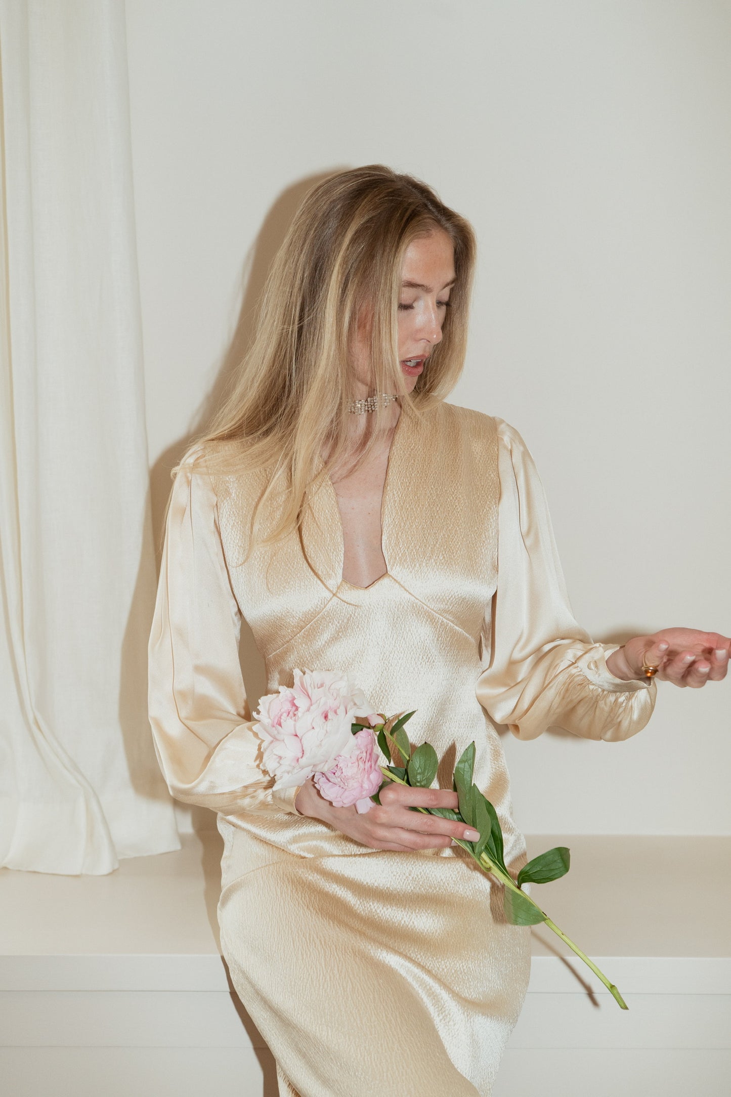 Galanos Silk Evening Gown