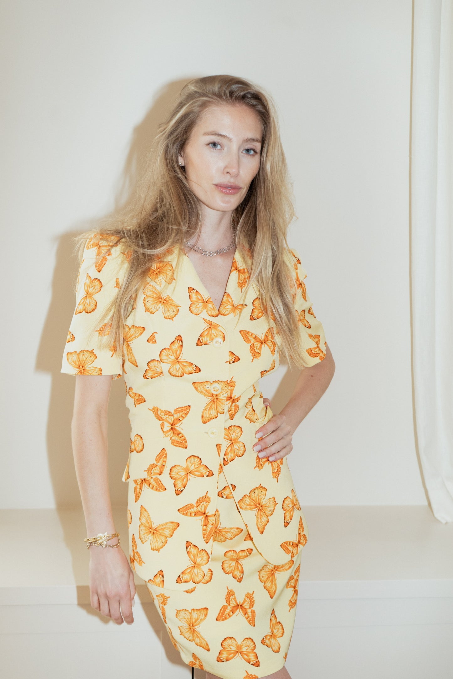 Escada by Margaretha Ley Butterfly Skirt Suit 1990s