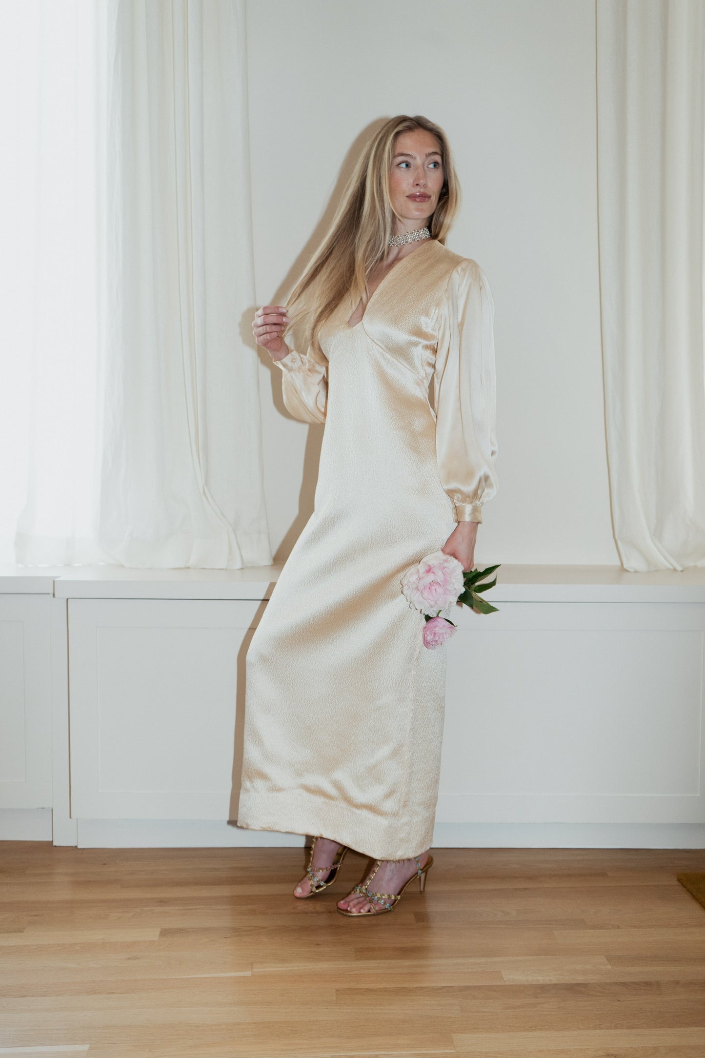 Galanos Silk Evening Gown