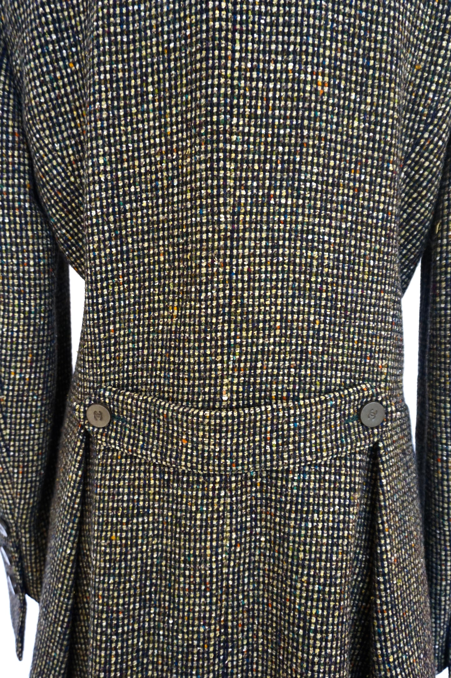 Chanel Fall 2001 Olive Green Tweed Jacket