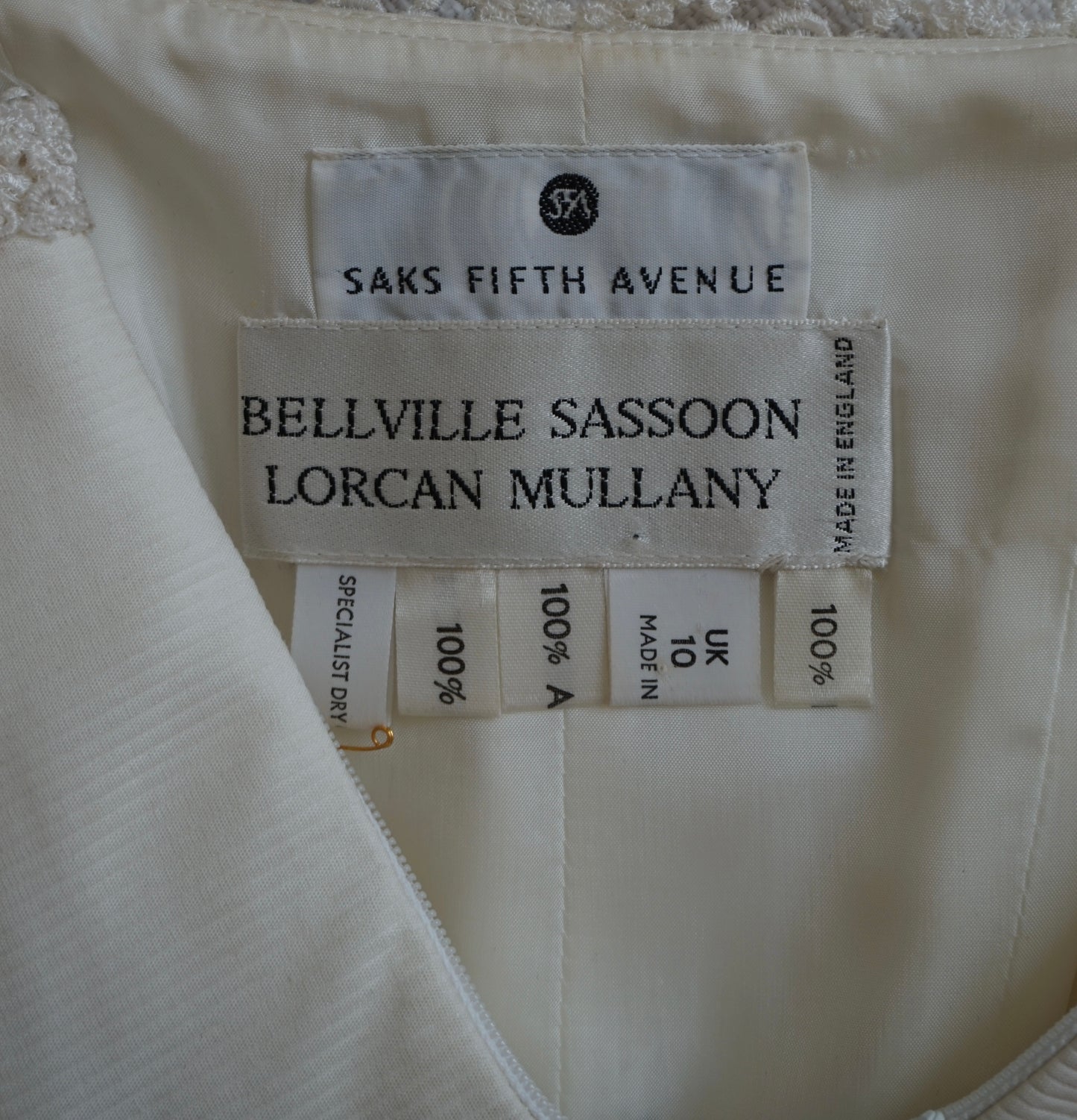 Bellville Sassoon 1990's White Embellished Corset