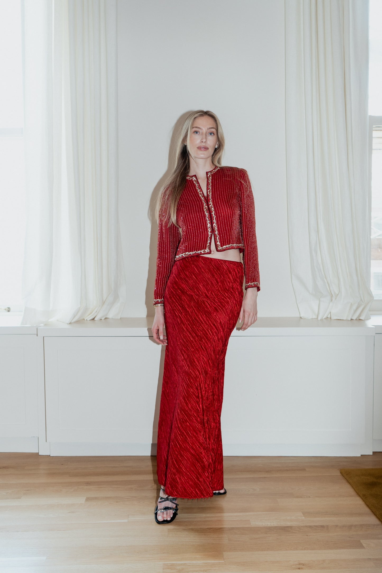 Mary McFadden 1980s Couture Jacket & Skirt