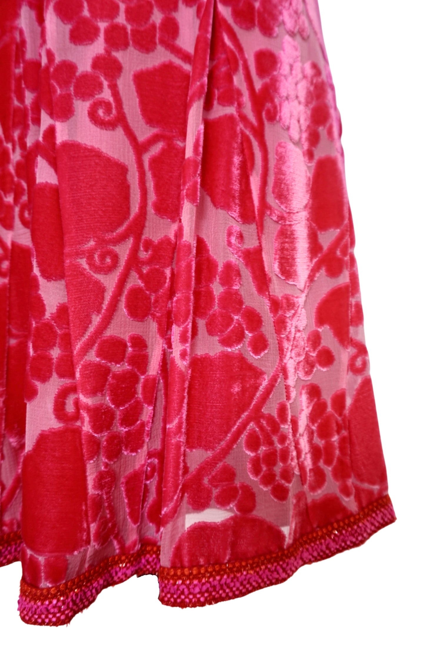 Chanel Cruise 2001 Hot Pink Crushed Velvet Mini Dress