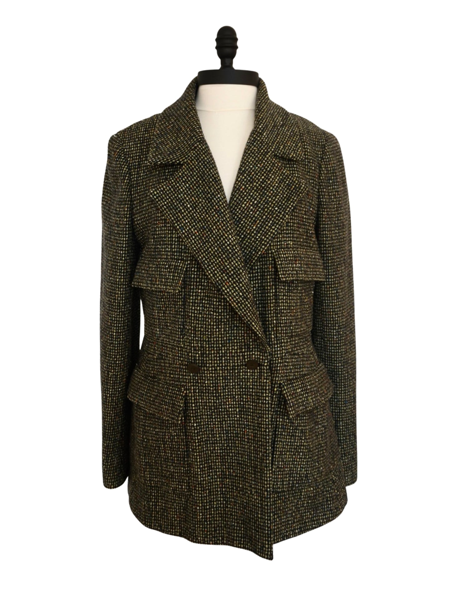 Chanel Fall 2001 Olive Green Tweed Jacket