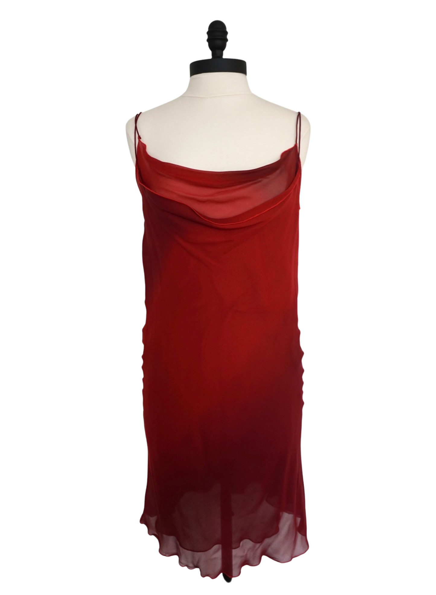 Gucci by Tom Ford SS 1997 Red Sheer Slip Dress (Runway)