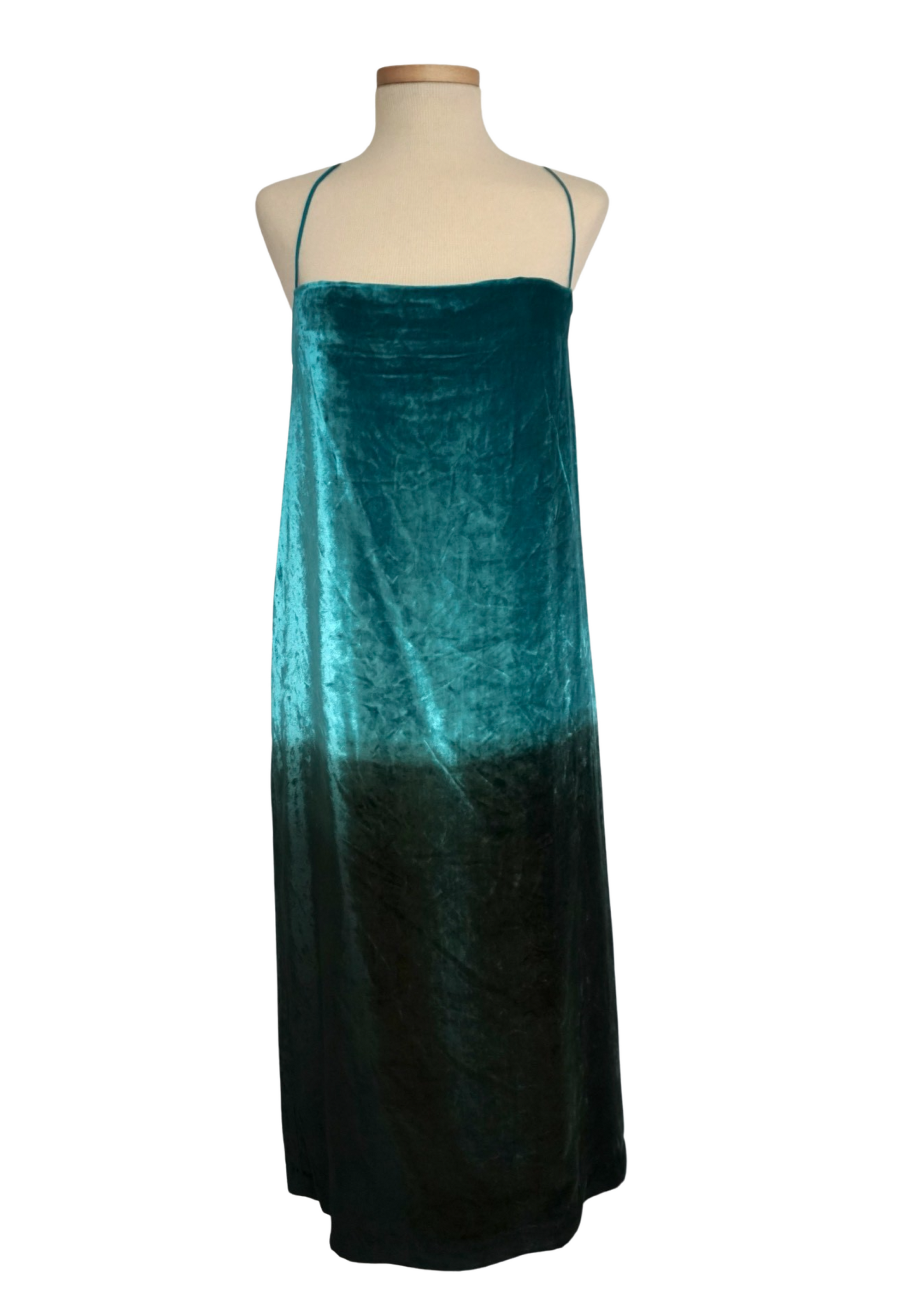 Gucci Tom Ford S/S 1997 Blue & Green Velvet Dress Gucci Tom Ford S/S 1997 Blue & Green Velvet Dress