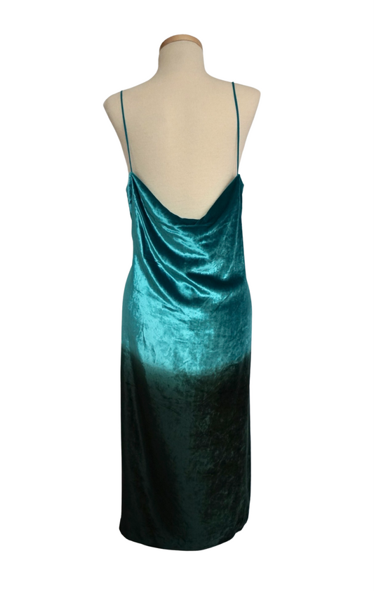 Gucci Tom Ford S/S 1997 Blue & Green Velvet Dress