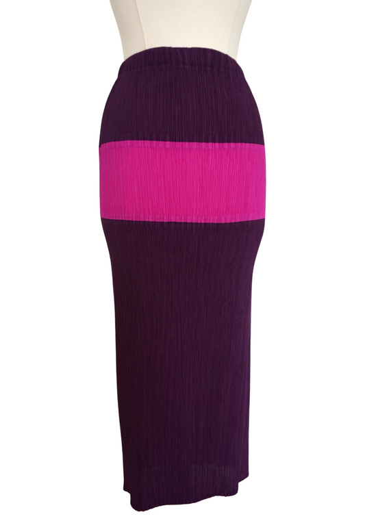Issey Miyake Purple Pleated Skirt