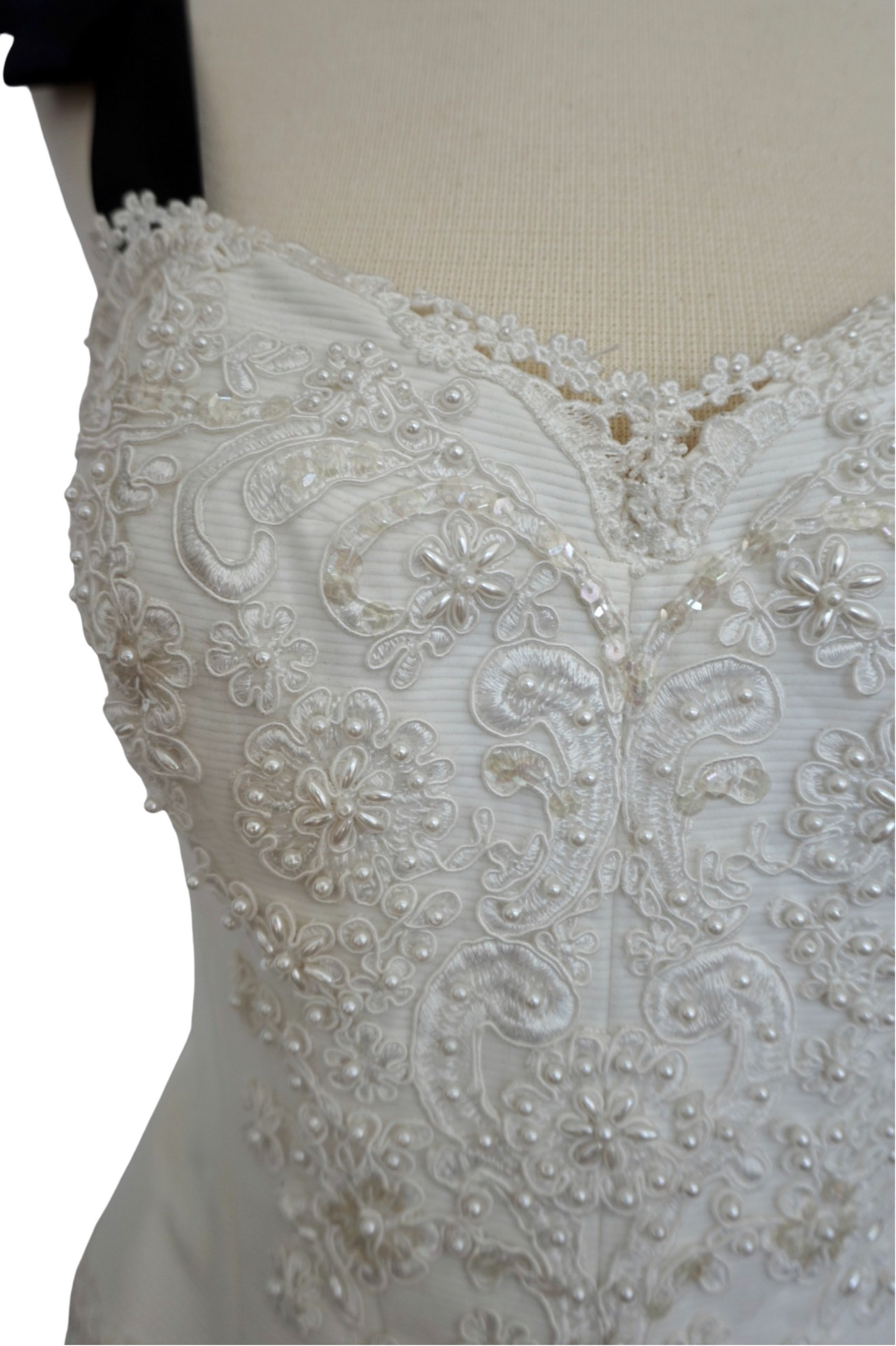 Bellville Sassoon 1990's White Embellished Corset