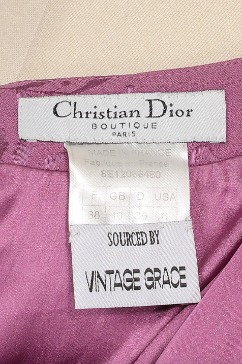 Christian Dior Spring 1998 Purple Silk Mini Dress