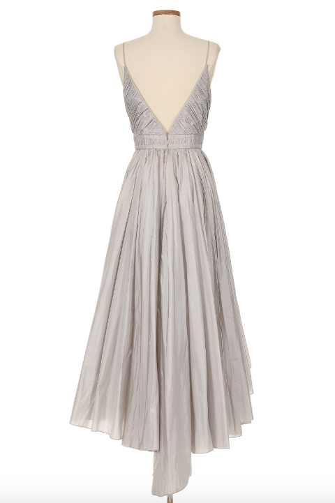 christian dior grey dress Mid-Length Flared Dress Gray Virgin Wool with Prince of Wales Motif