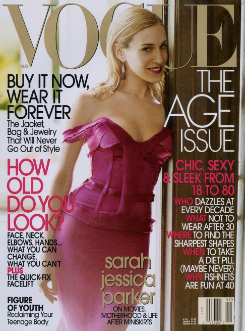 Stella McCartney Fall 2003 Magenta Silk Corset Mini Dress (SJP Vogue Cover)