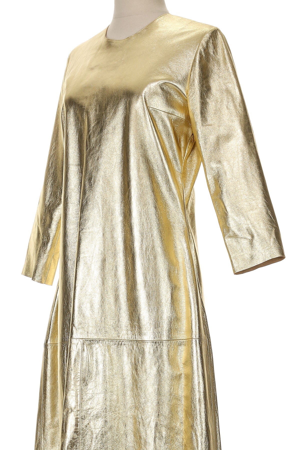 j crew gold leather dress J. Crew Collection Gold Metallic Cocktail Dress, size XSP (extra small Christina Finn Style & Boutique