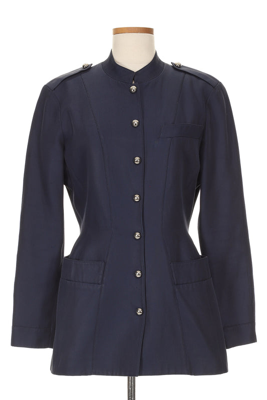 Thierry Mugler 1990's Navy Jacket