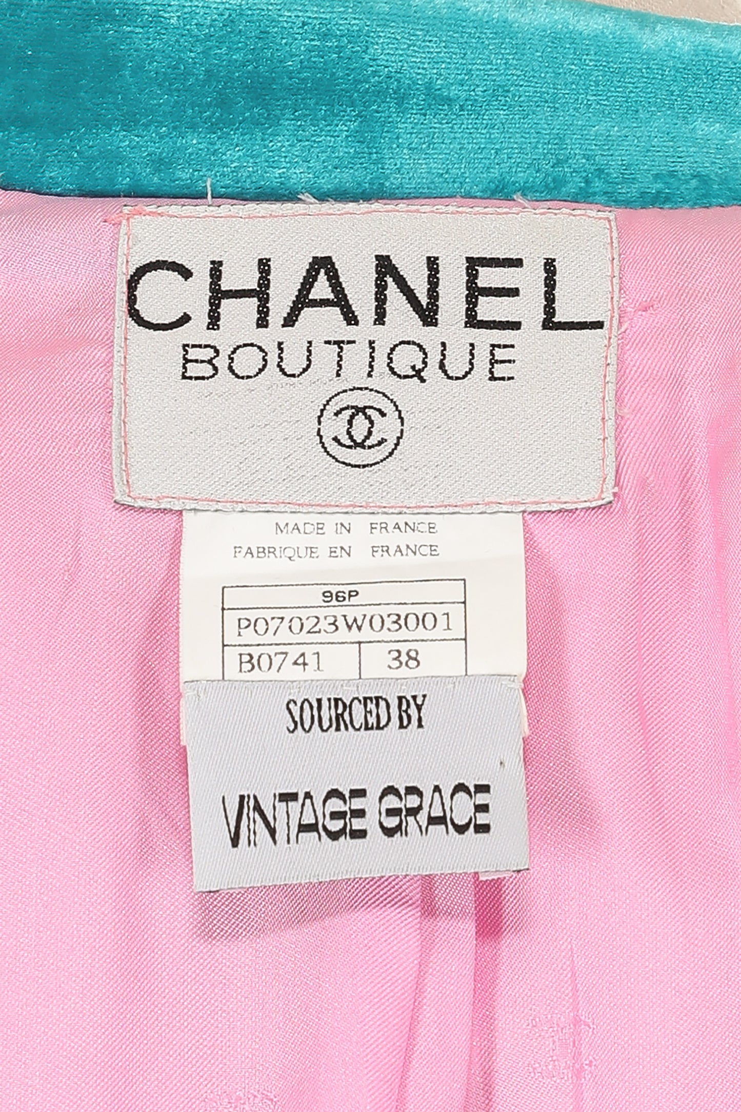 Chanel Spring 1996 Pink and Turquoise Skirt Set (Runway)