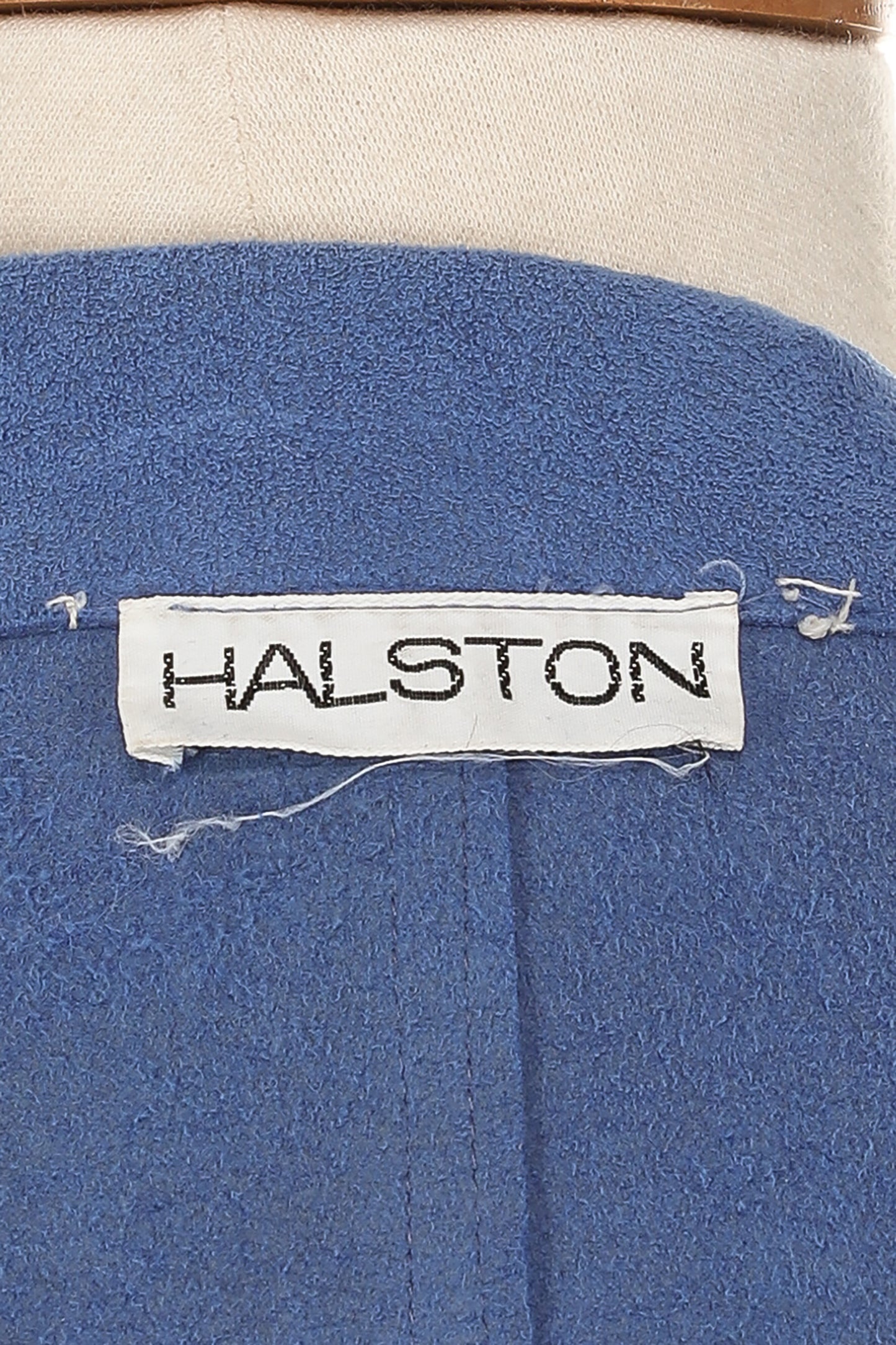 Halston 1970's Blue Ultrasuede Coat Dress