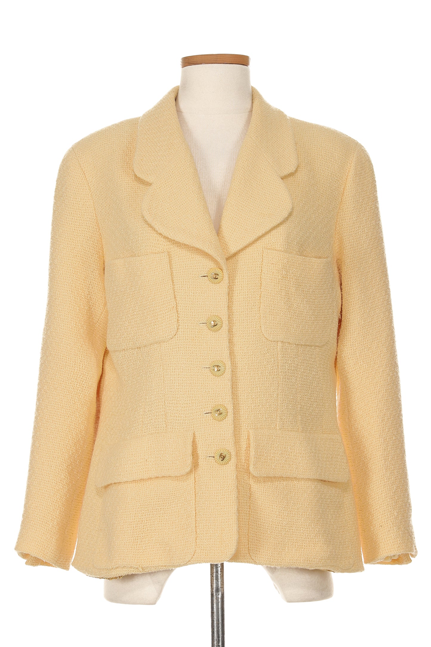 Chanel Spring 1993 Yellow Tweed Jacket