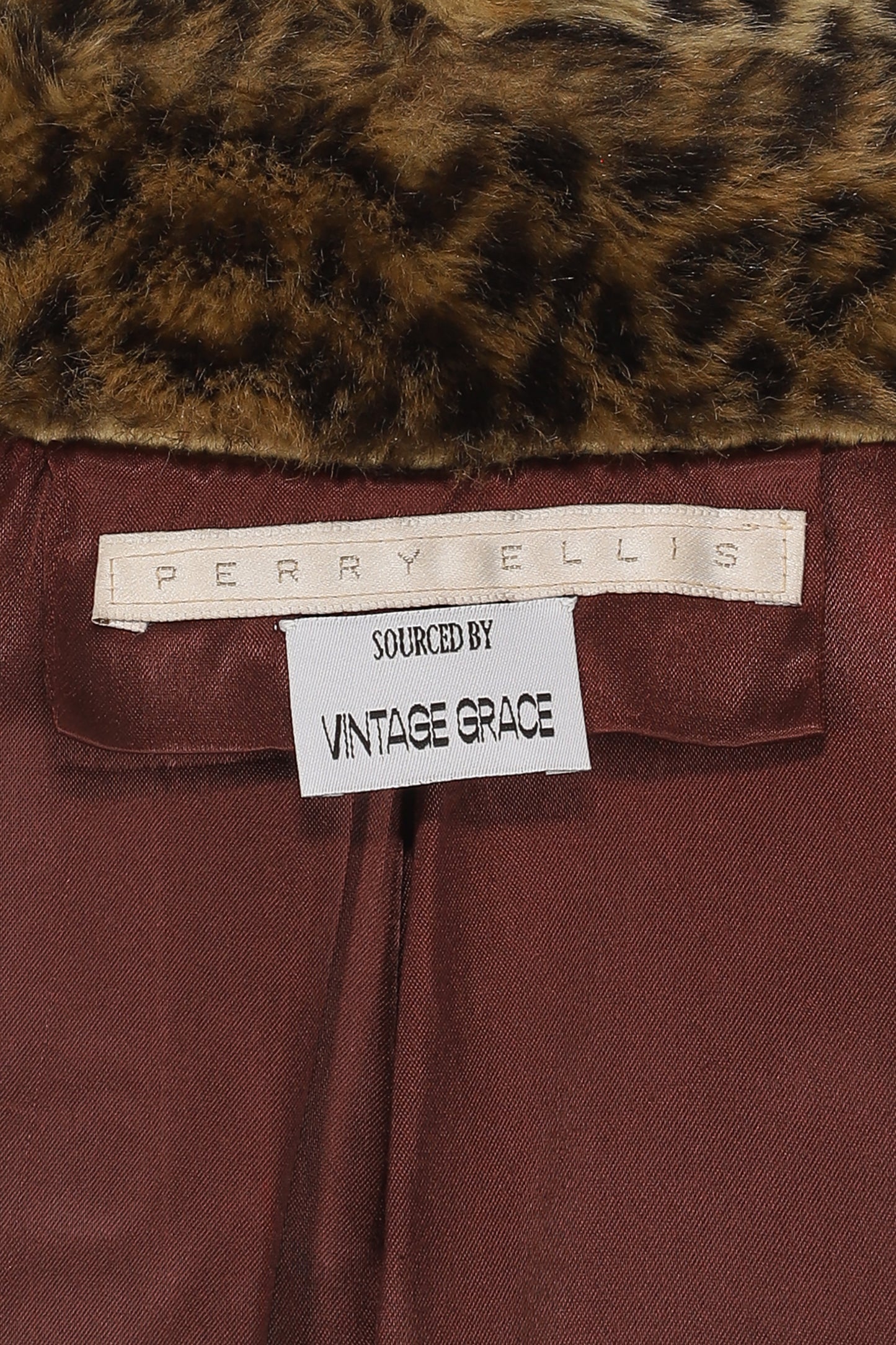 Perry Ellis Fall 1992 Runway Fur Coat