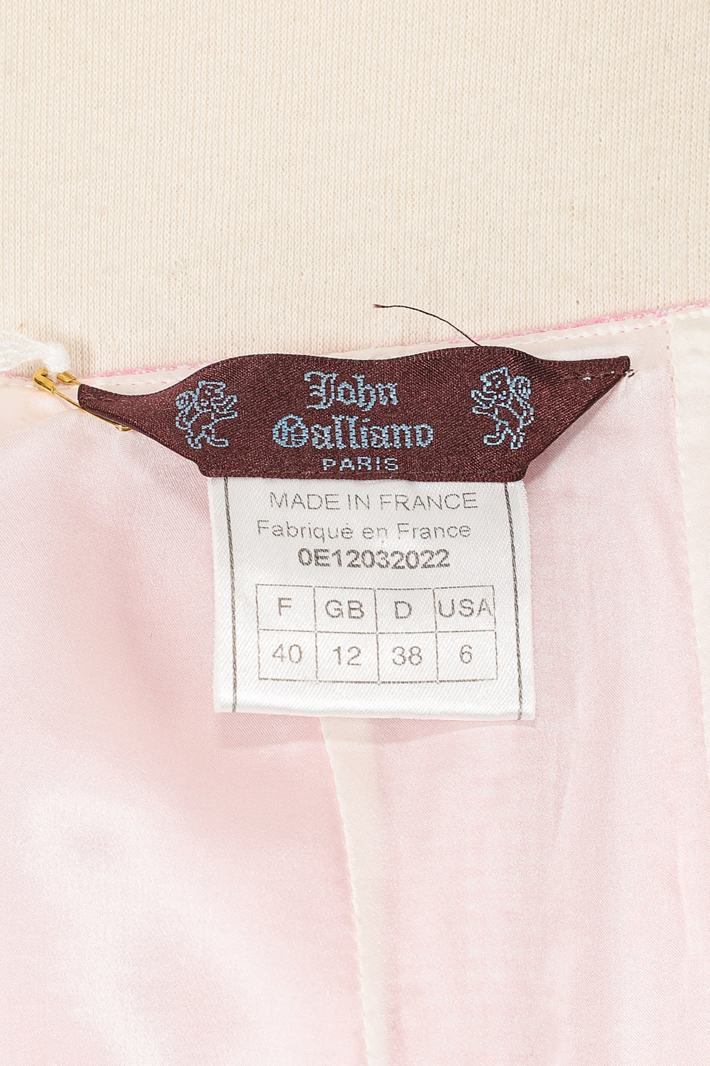 John Galliano Pink Gingham Skirt