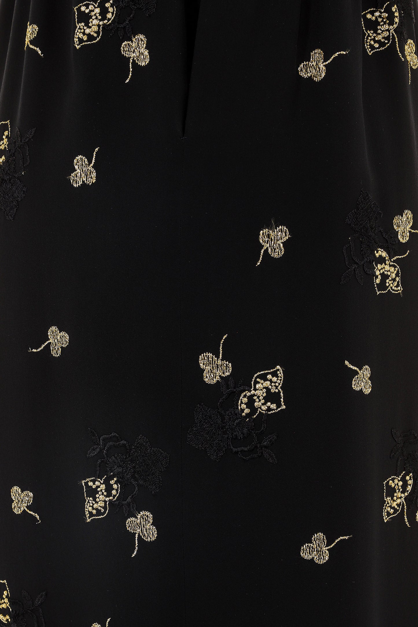 Chloé by Karl Lagerfeld Black Gown with Gold Flower Embroidery