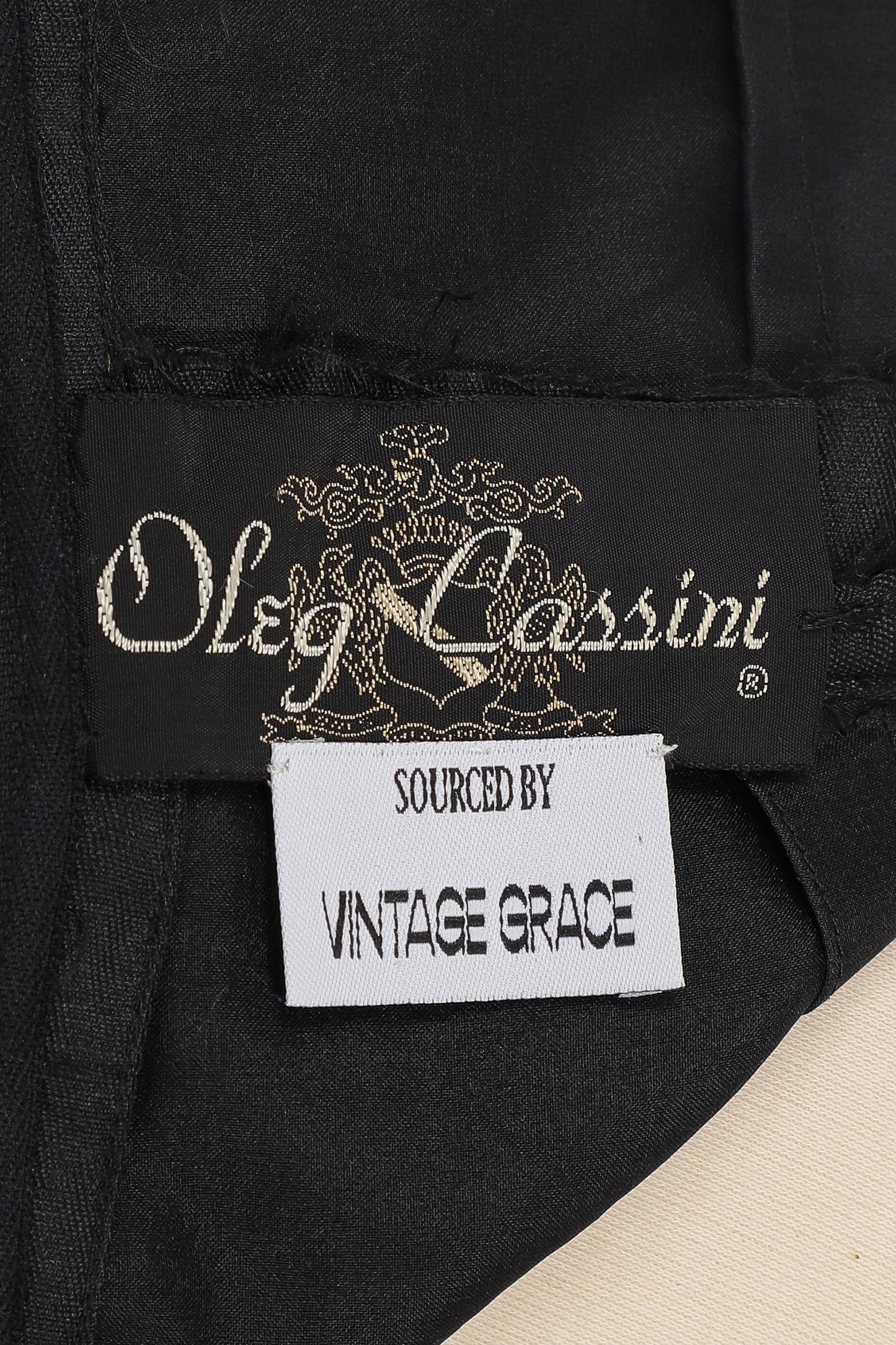 Oleg Cassini Black Embellished Cocktail Dress