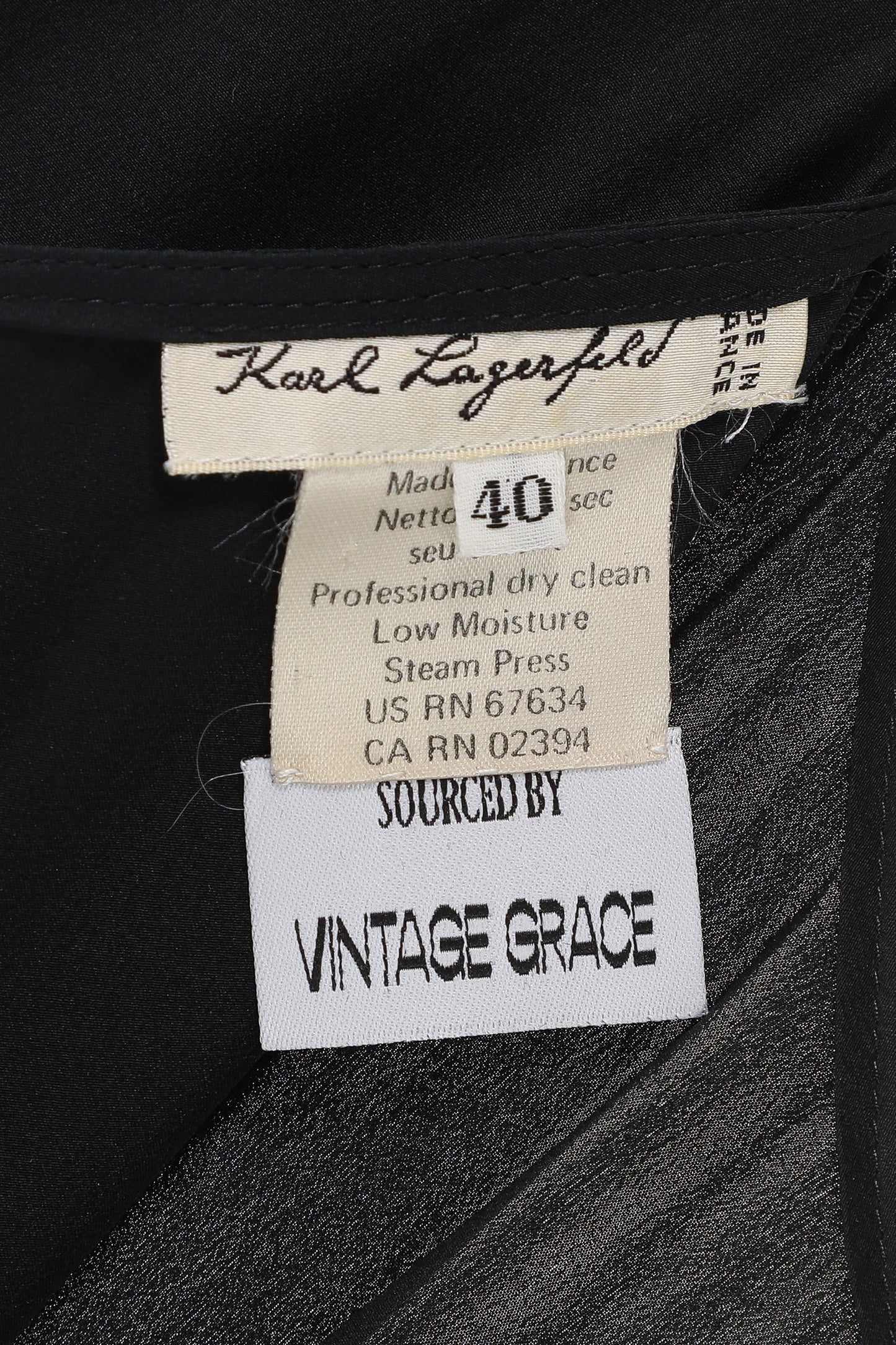 Karl Lagerfeld 1980's Black Dress