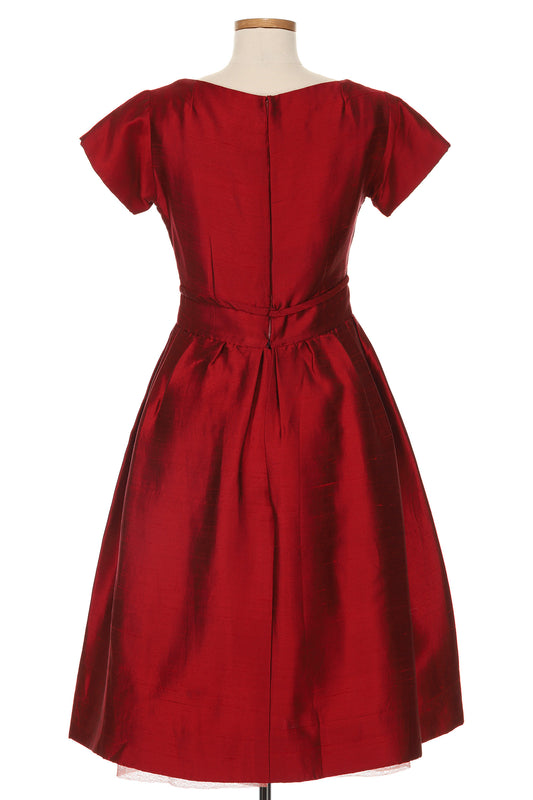 Christian Dior 1950's Red Cocktail Dress