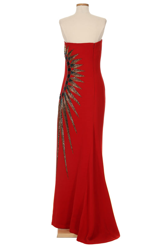 Bob Mackie Red Starburst Gown