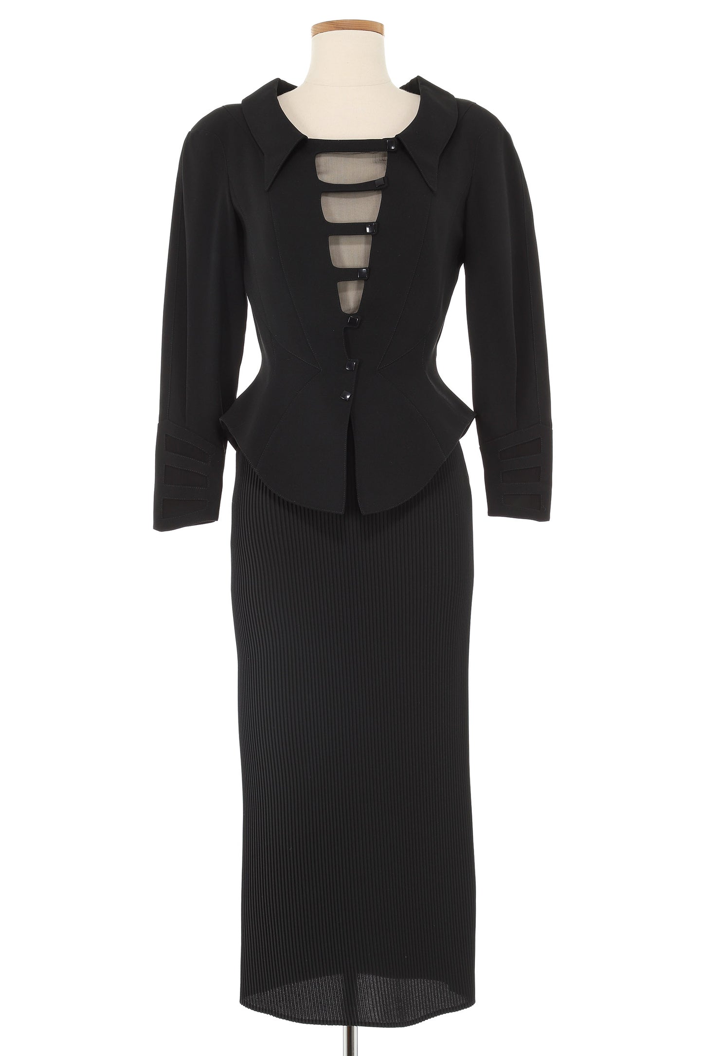 Thierry Mugler 1980's Black Skirt Suit