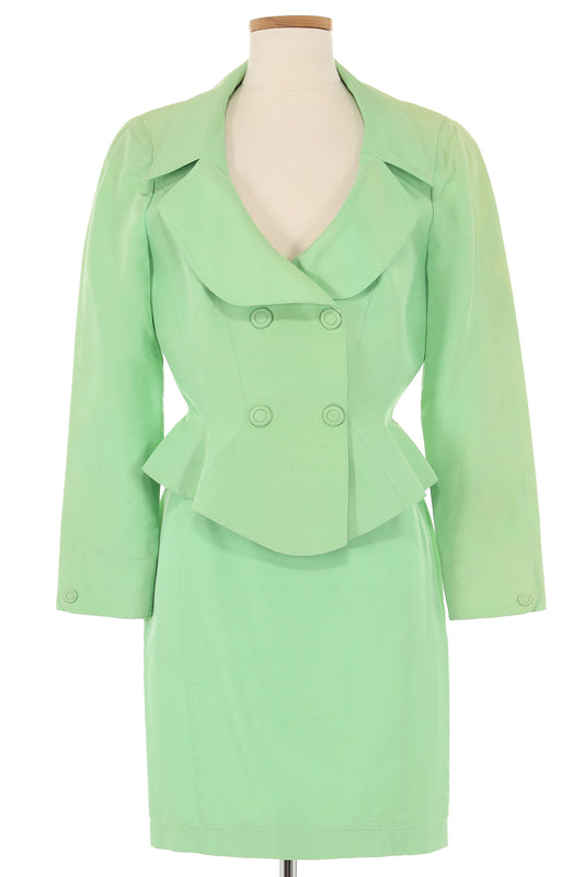 Thierry Mugler 1980's Mint Green Skirt Suit