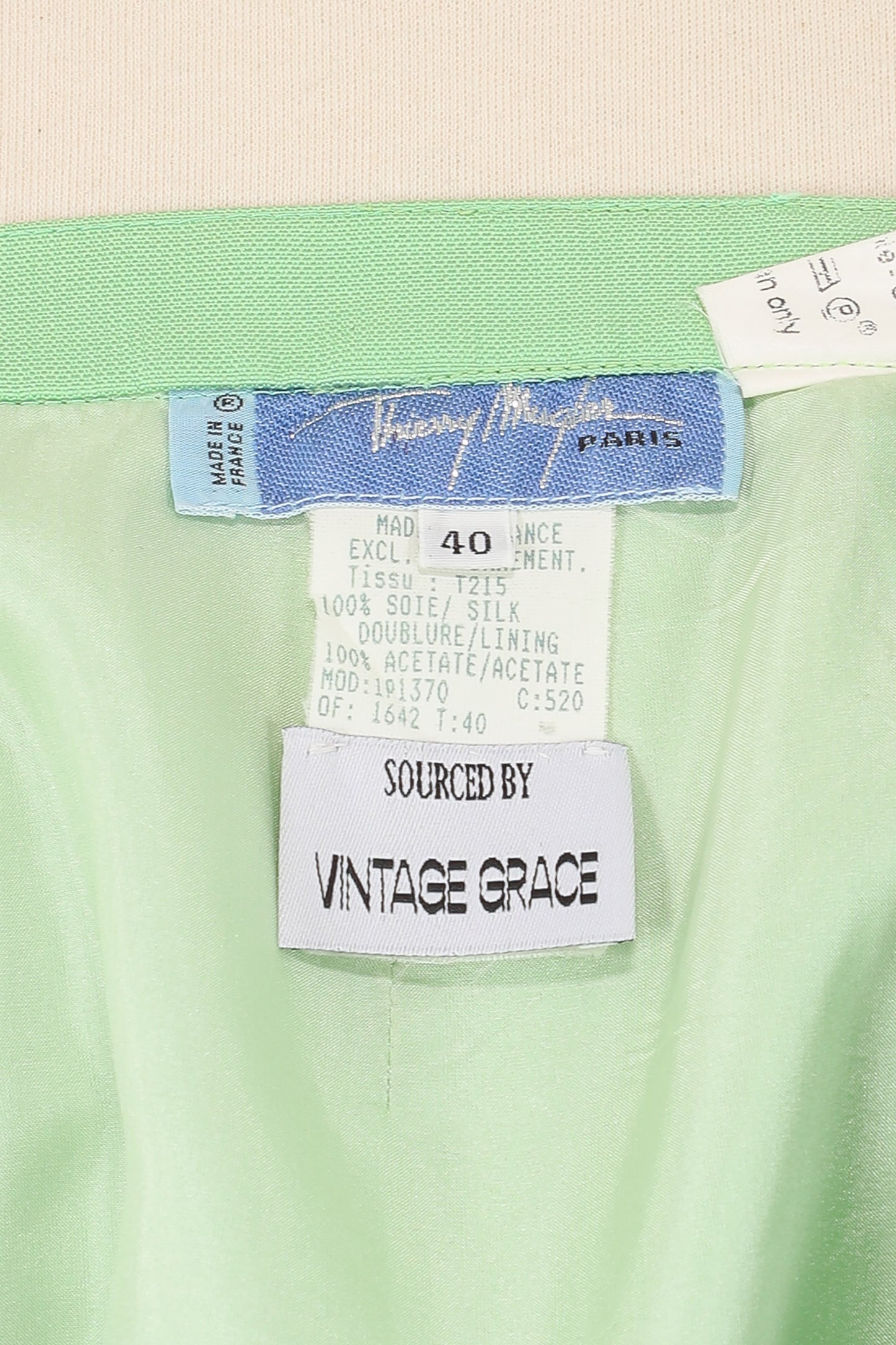 Thierry Mugler 1980's Mint Green Skirt Suit