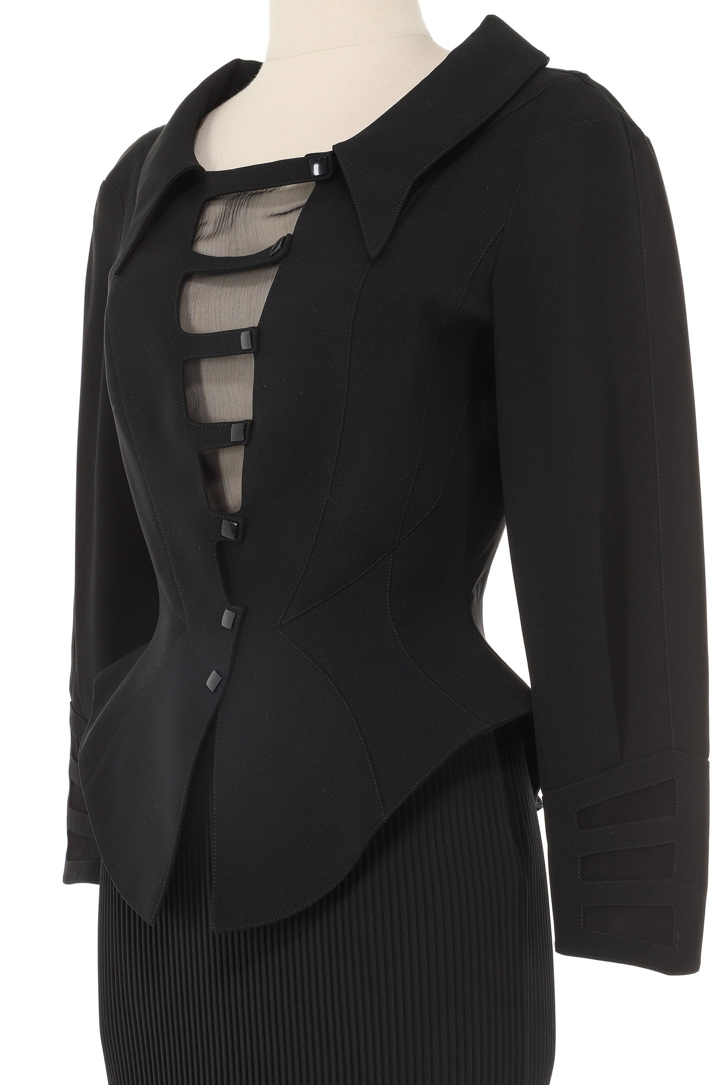 Thierry Mugler 1980's Black Skirt Suit