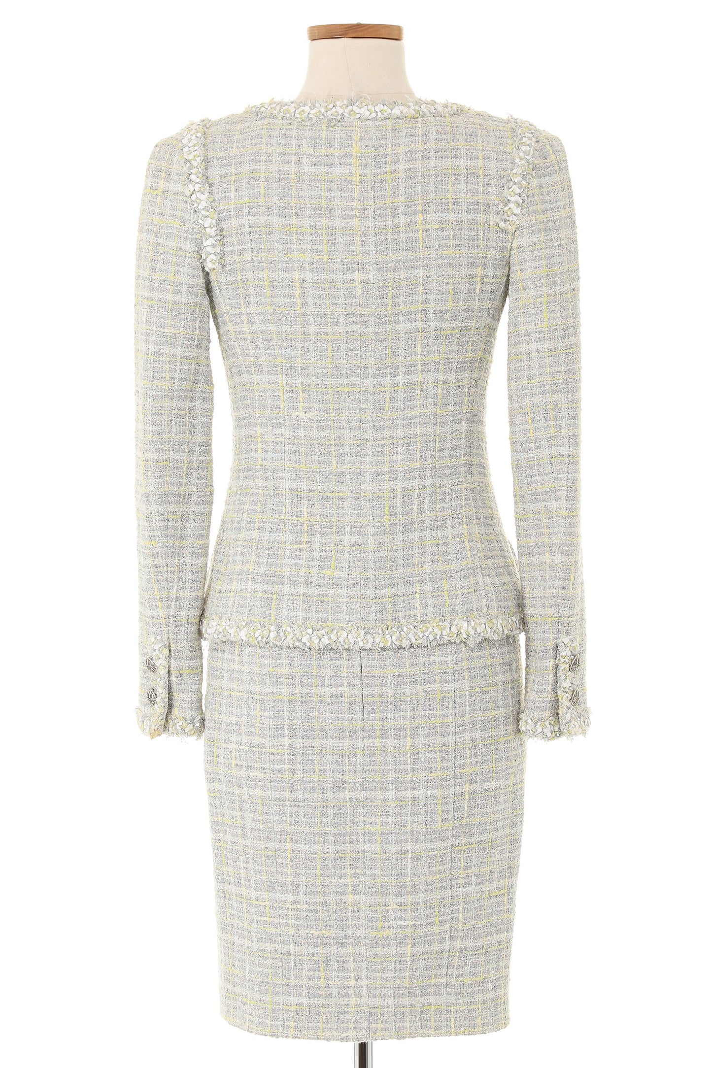 Chanel Spring 2009 Grey Tweed Skirt Suit