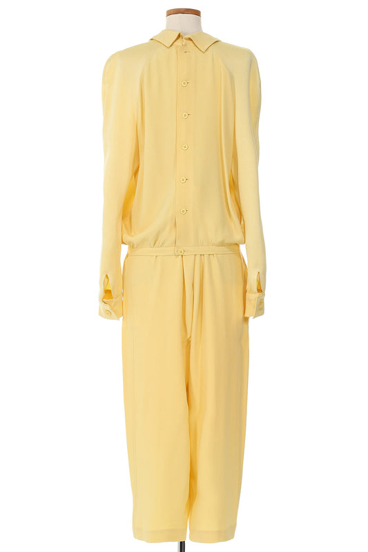 Sonia Rykiel 1980's Yellow Crepe Suit