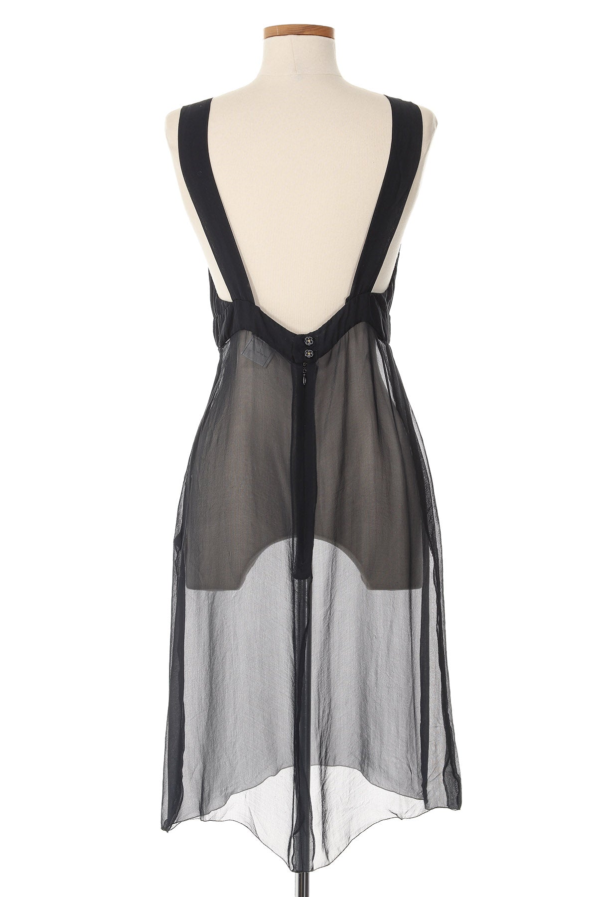 chanel mesh dress Chanel S/S 1999 Sheer Knit Mesh Black Maxi Dress Gown OpulentAddict