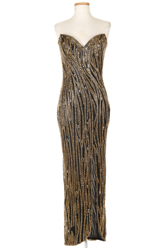 Bob Mackie 1980s Beaded Strapless Gown