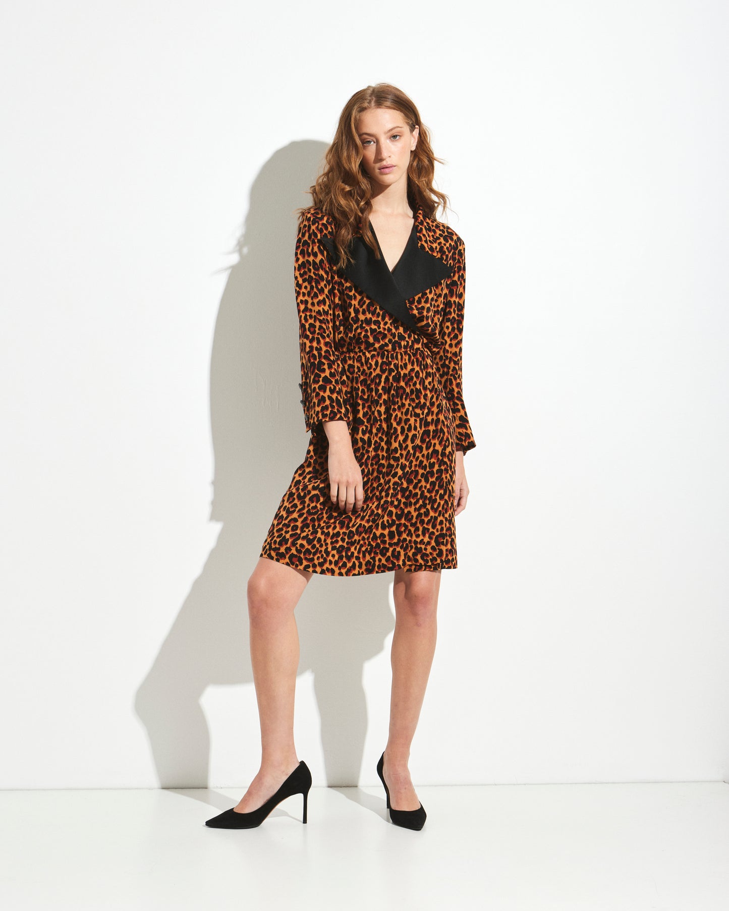 YSL Rive Gauche 1980s Leopard Print Dress