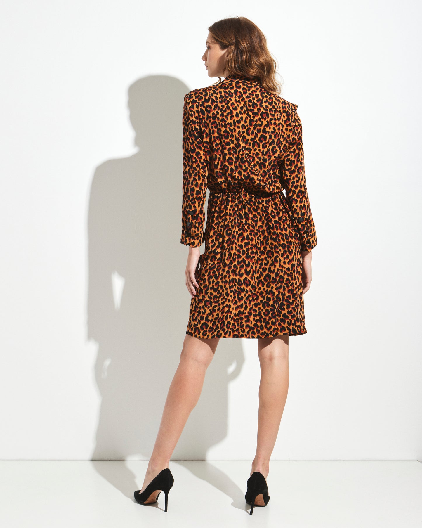 YSL Rive Gauche 1980s Leopard Print Dress