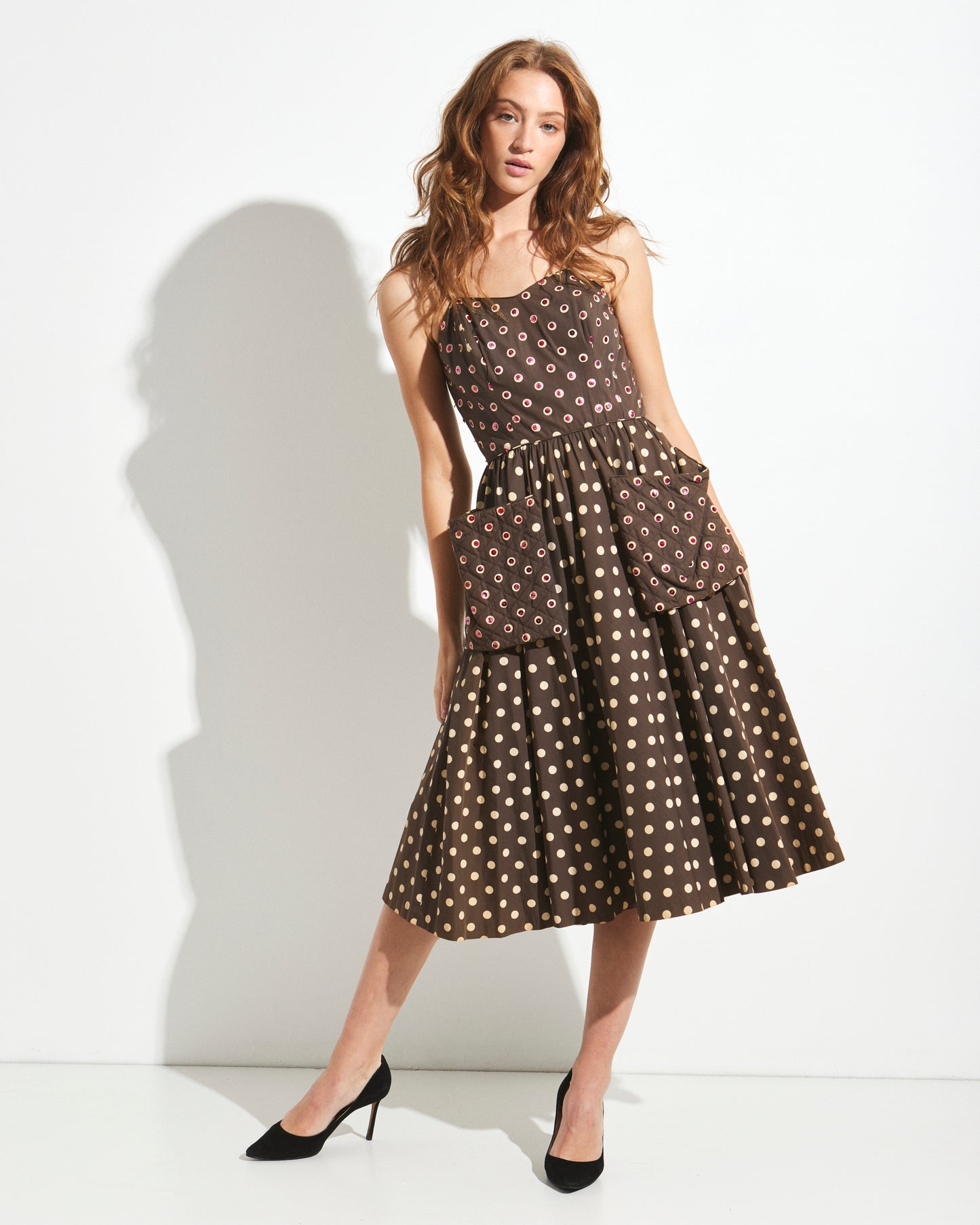 Vintage 1950s Polka Dot Dress