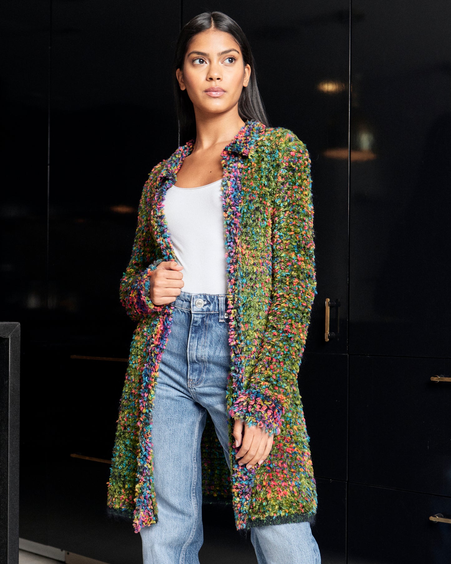 Chanel Rainbow Chenille Knit Cardigan