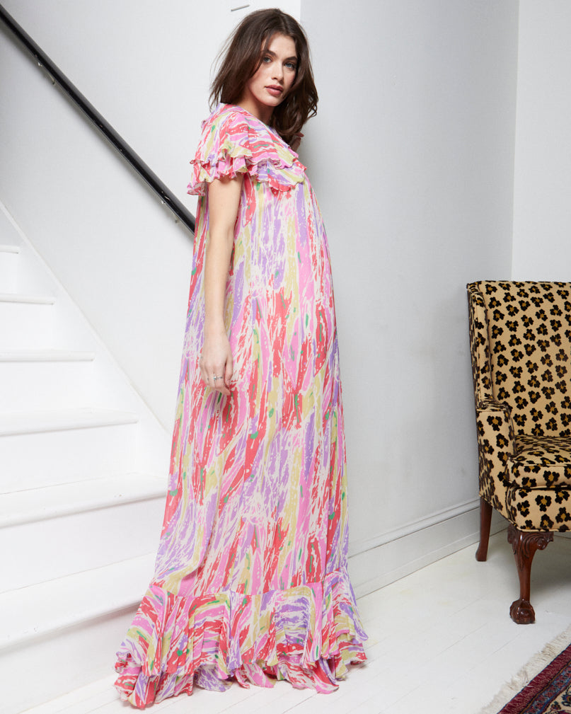 Buy Multi Colour Georgette Digital Print Designer Gown - 96948 - Gown