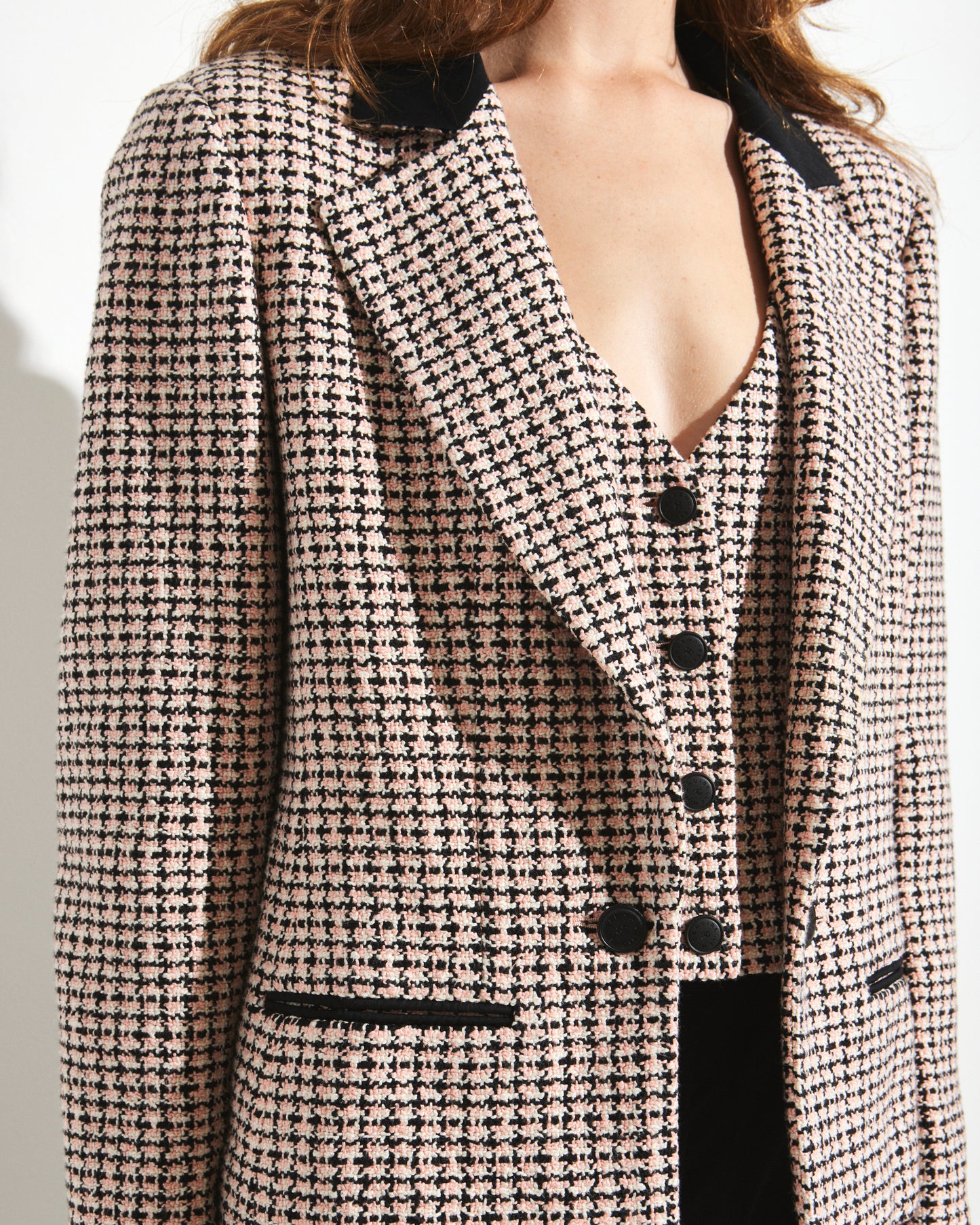 Chanel Spring 2002 Tweed Blazer with Built-in Vest