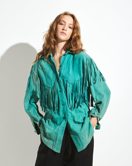 Vintage Suede Fringe Shirt