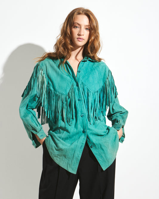 Vintage Suede Fringe Shirt