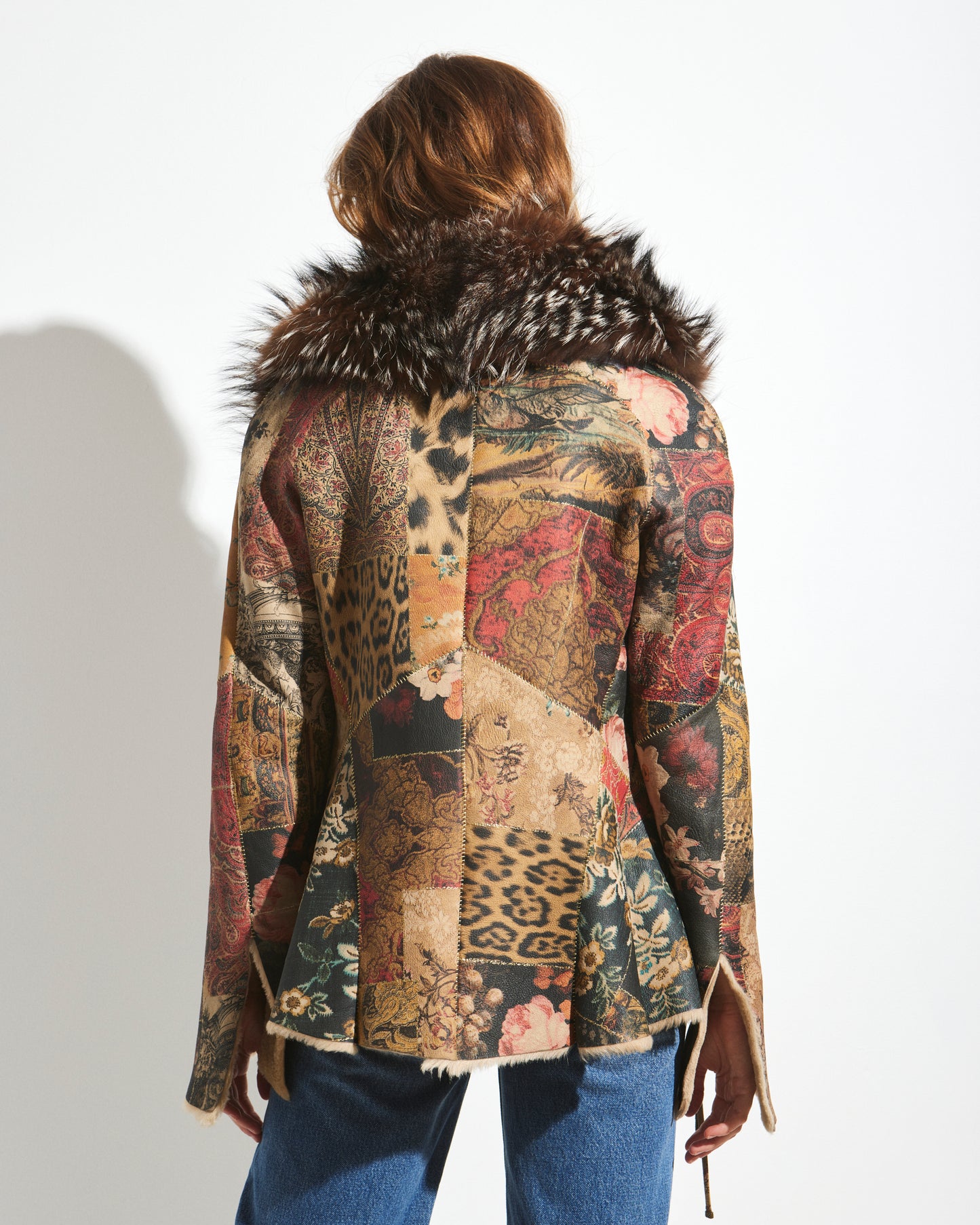 Roberto Cavalli Leather and Fur Jacket